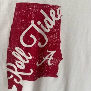 Nike Women's White Tank Top with Crimson 'Roll Tide' Graphic